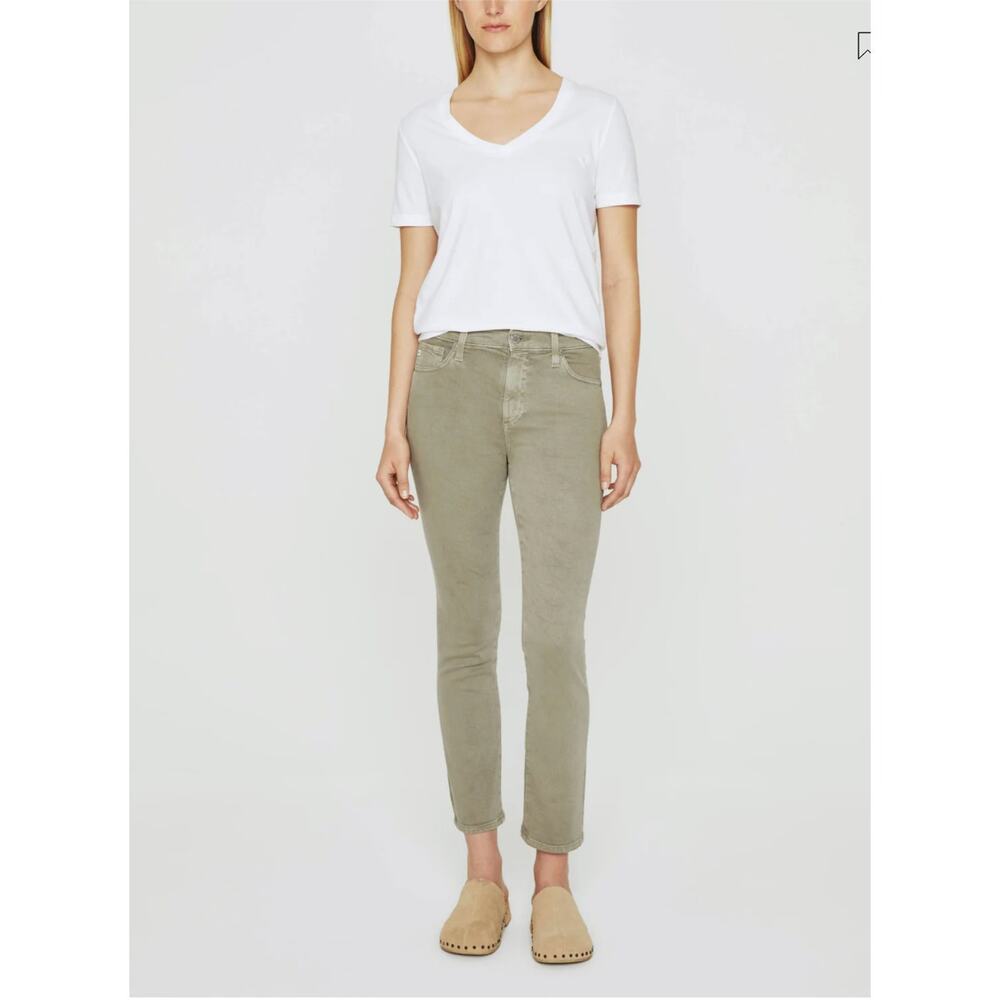 AG JEANS NWT Mari Crop High Rise Slim Straight Jeans // 25